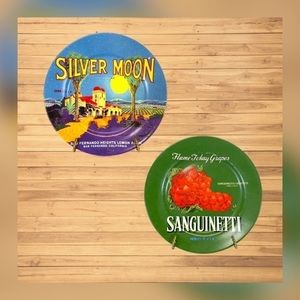 𝅺🏡 ONEIDA || 2PC Vintage Label Collection Plates-